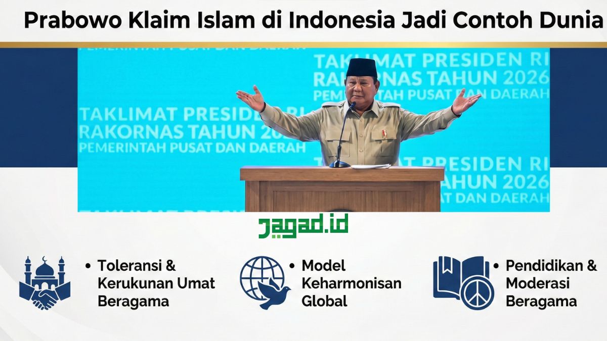 Prabowo Klaim Islam di Indonesia Jadi Contoh Dunia